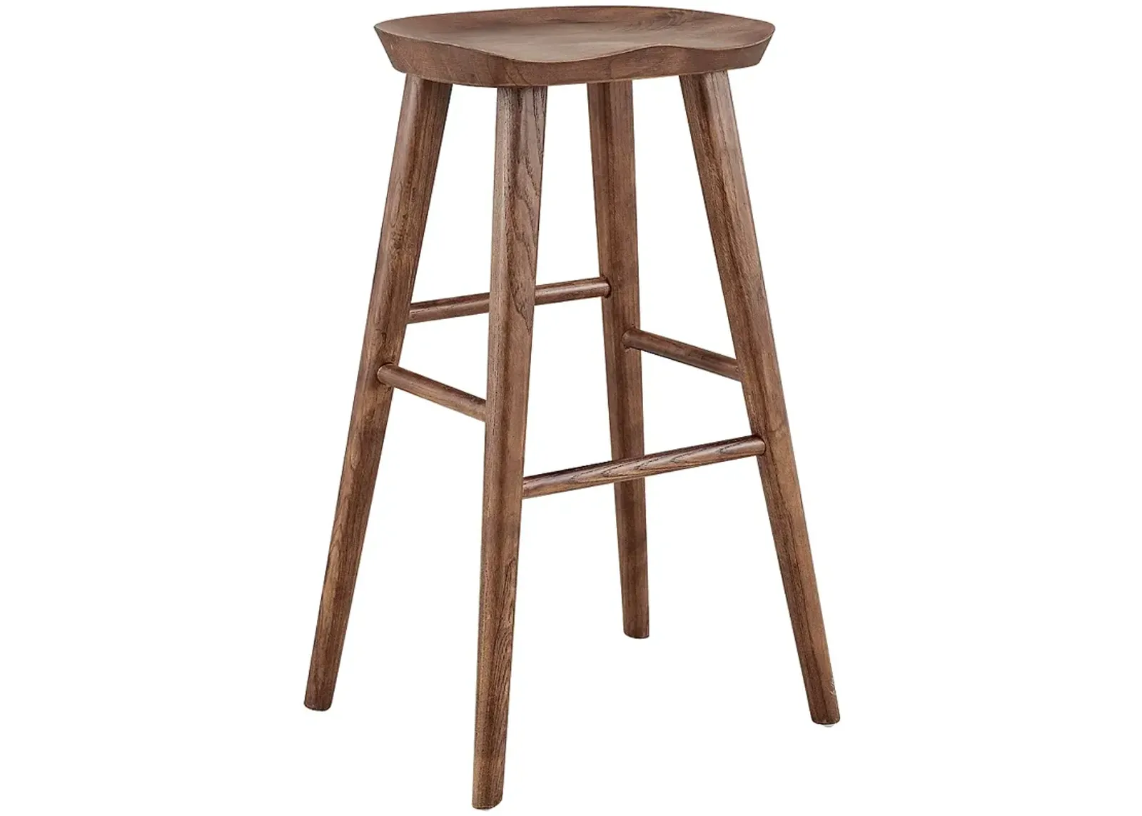 Vieno 29 1/2" Walnut Wood Bar Stool