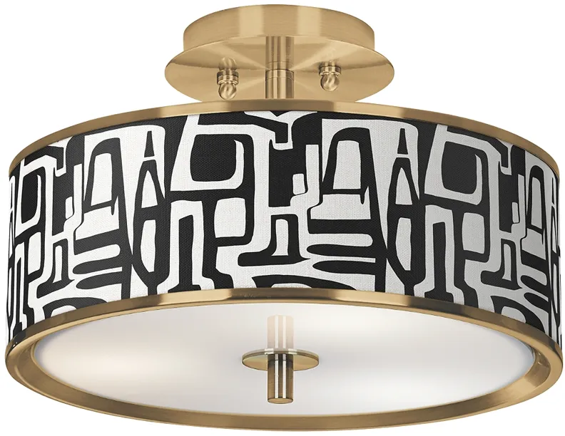 Tempo Gold 14" Wide Ceiling Light