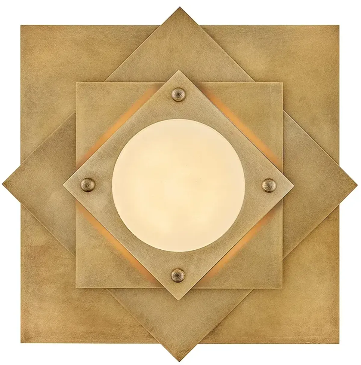 Fredrick Ramond Interior Claude Medium LED Flush 19.75" Heritage Brass