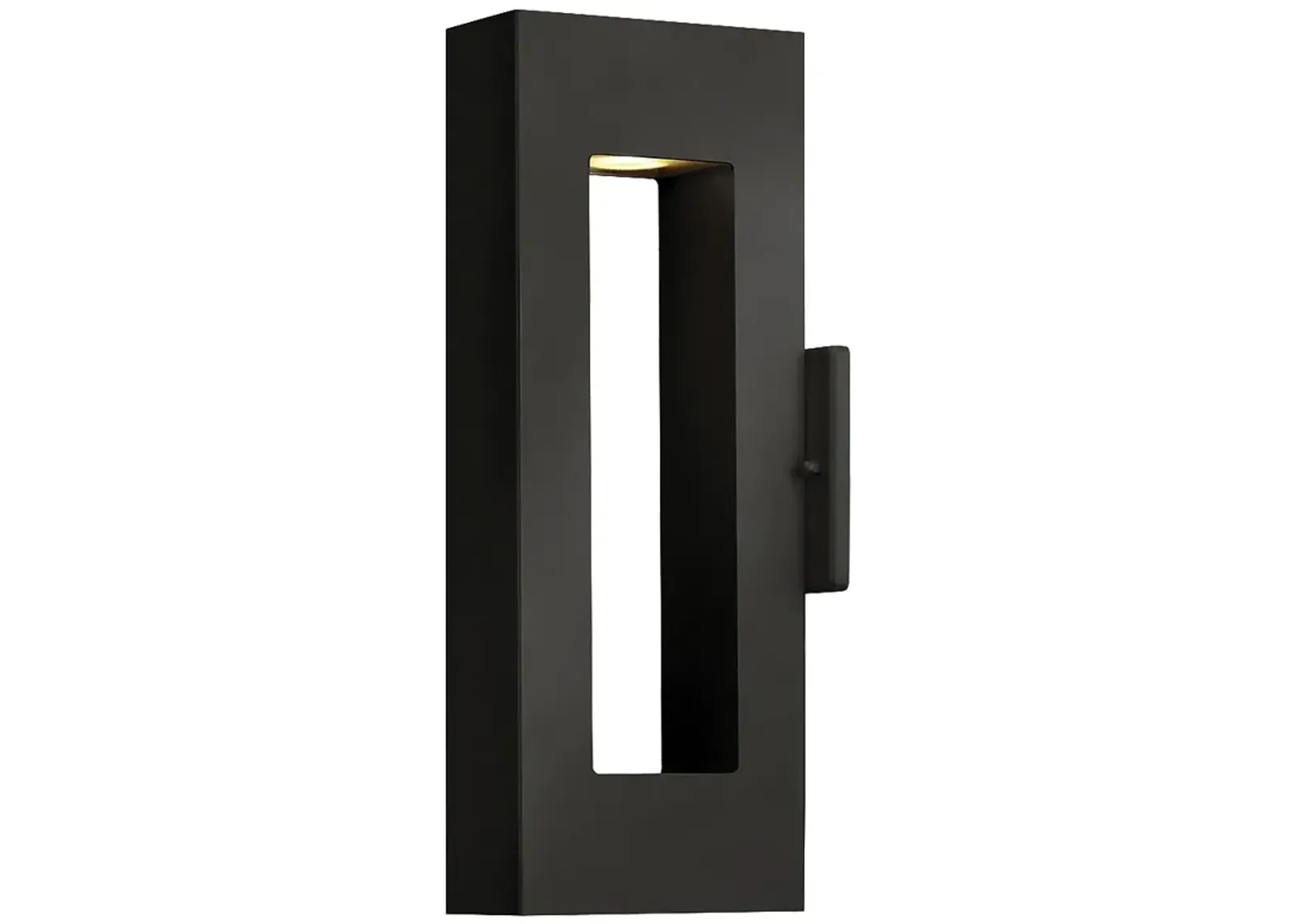 Atlantis 16"H Satin Black Socketed LED Outdoor Wall Light