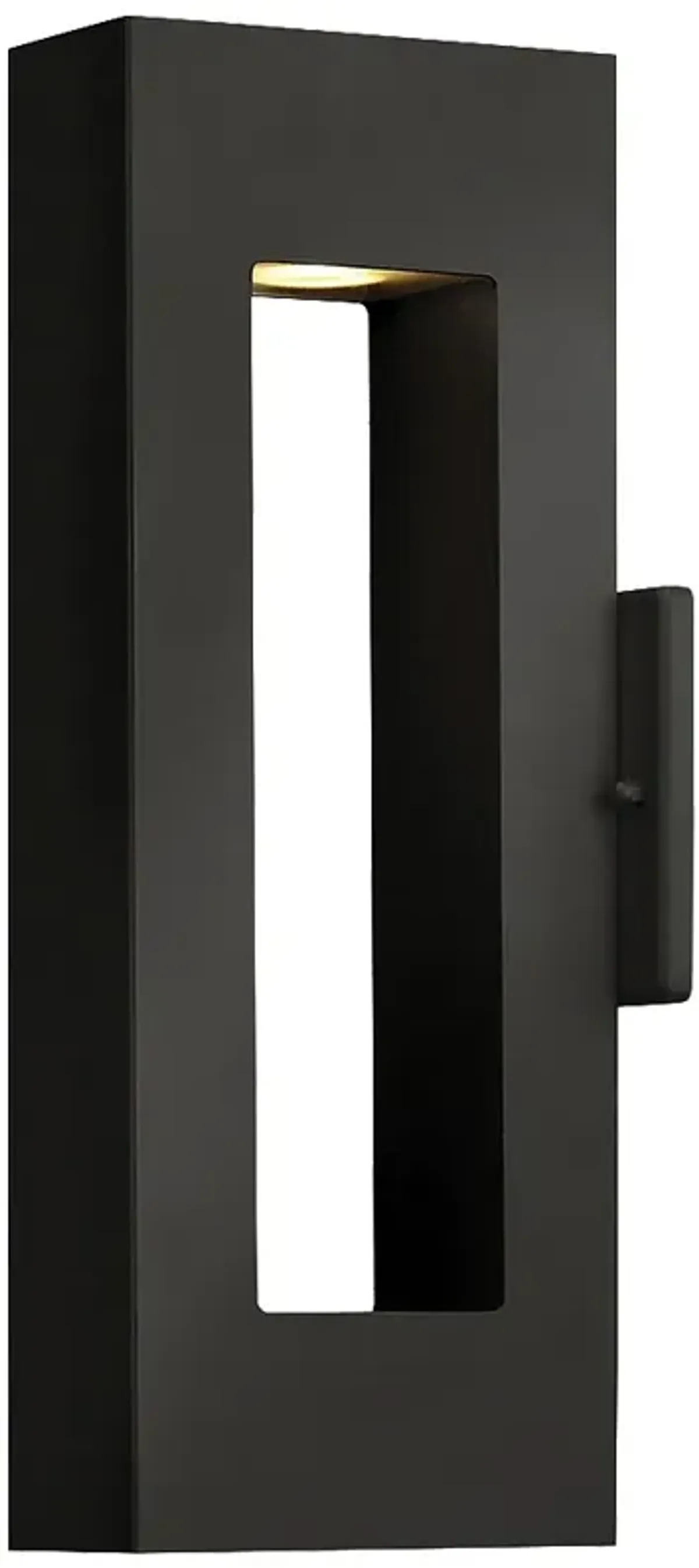 Atlantis 16"H Satin Black Socketed LED Outdoor Wall Light