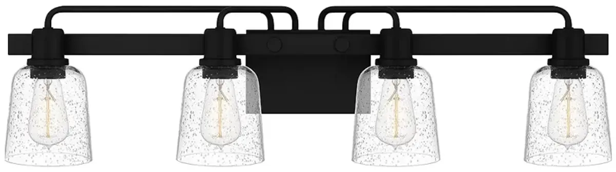 Lydia 4-Light Matte Black Vanity Light