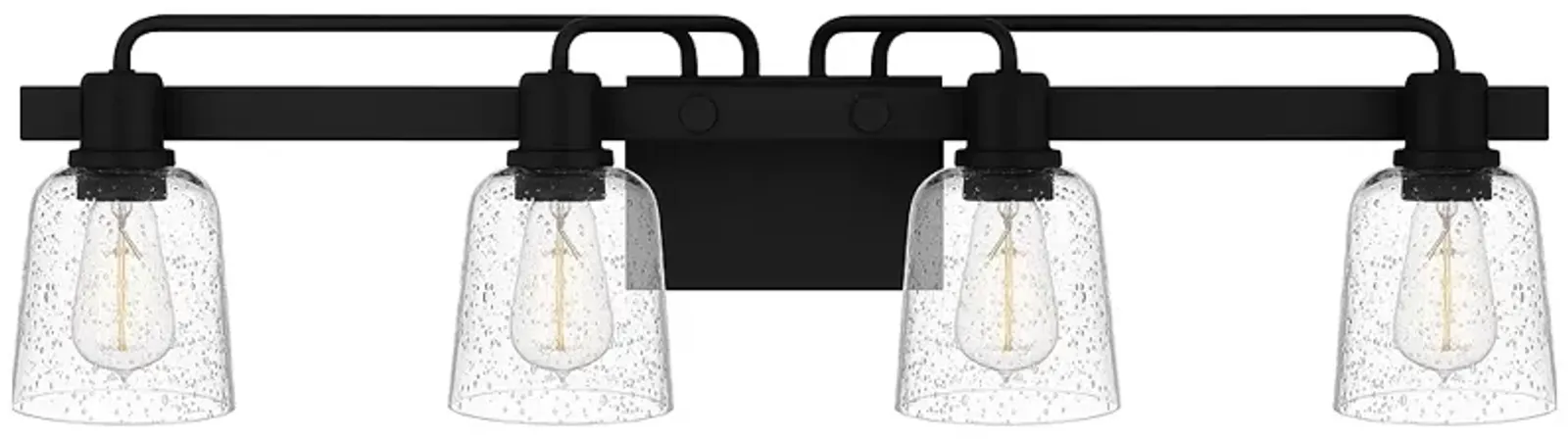 Lydia 4-Light Matte Black Vanity Light