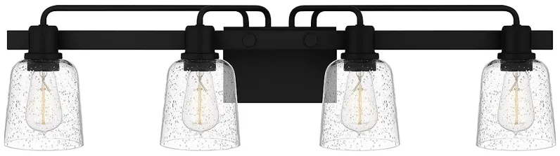 Lydia 4-Light Matte Black Vanity Light