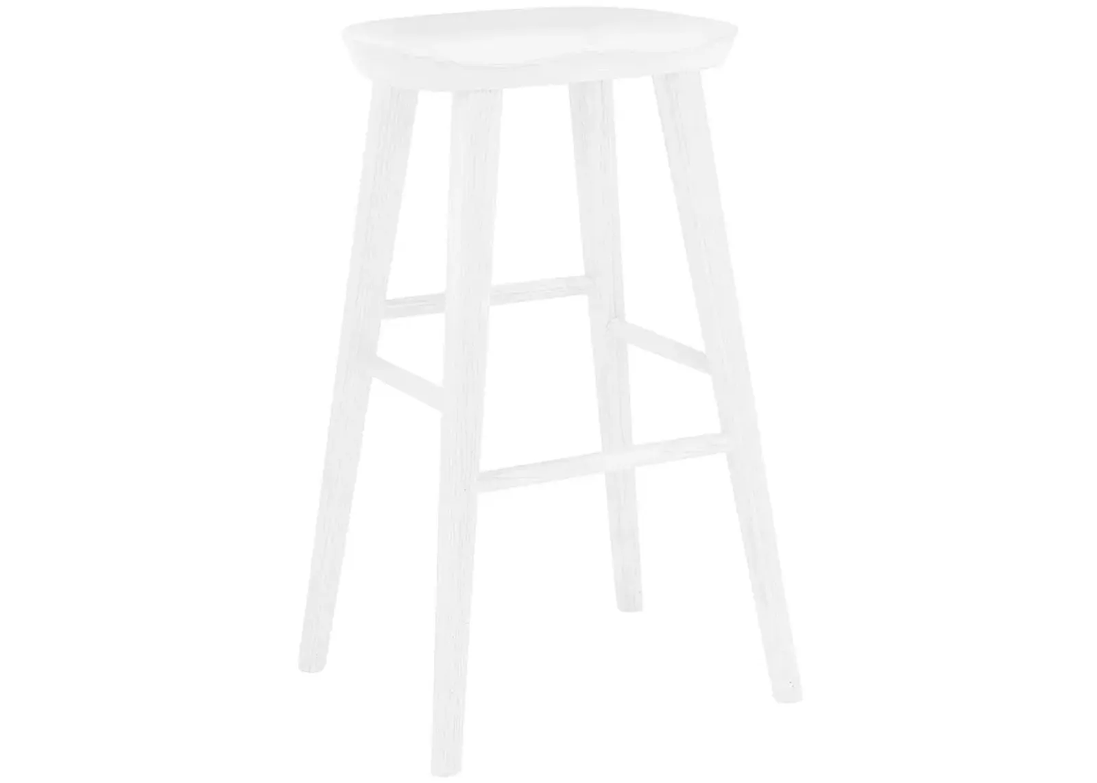 Vieno 29 1/2" White Wood Bar Stool