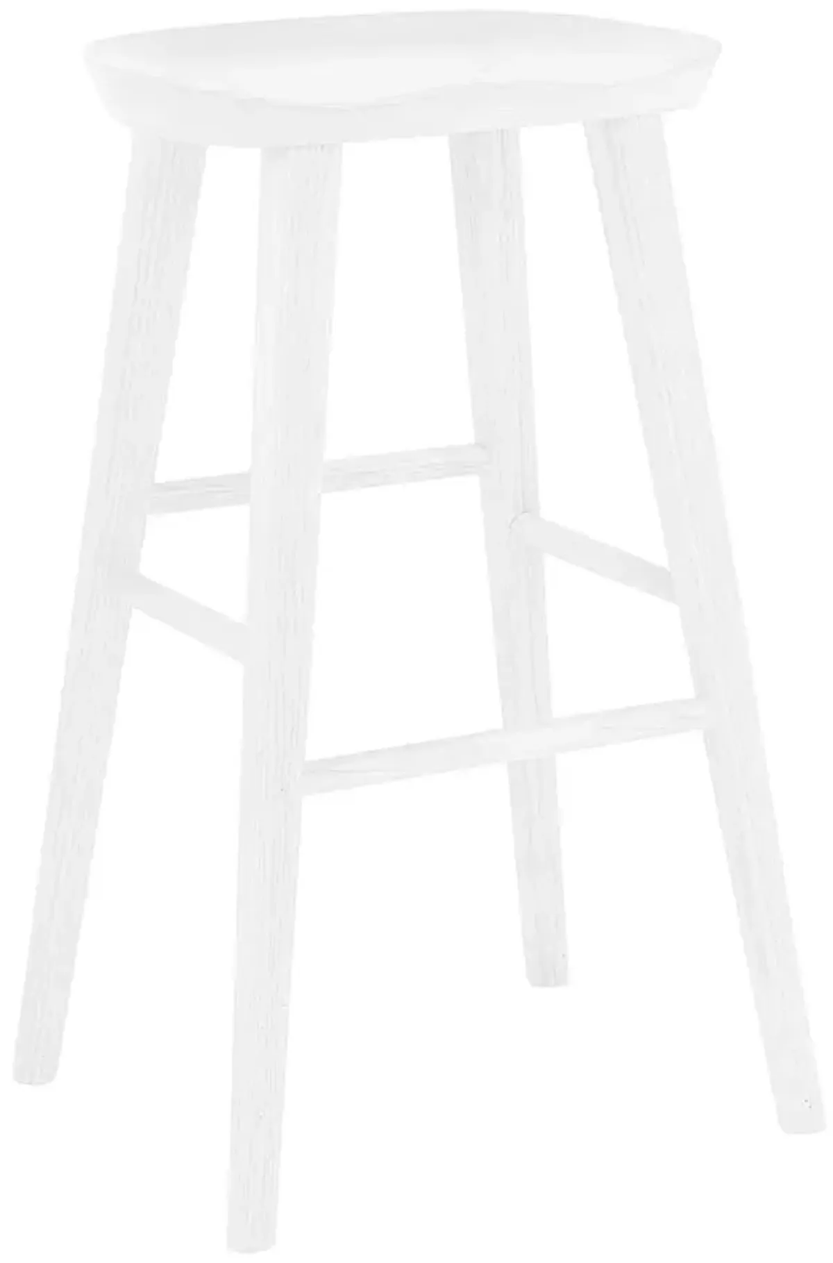 Vieno 29 1/2" White Wood Bar Stool