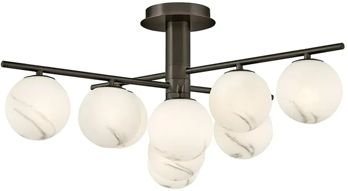 Fredrick Ramond Interior Selene Large Semi Flush Mount 30" Black Oxide