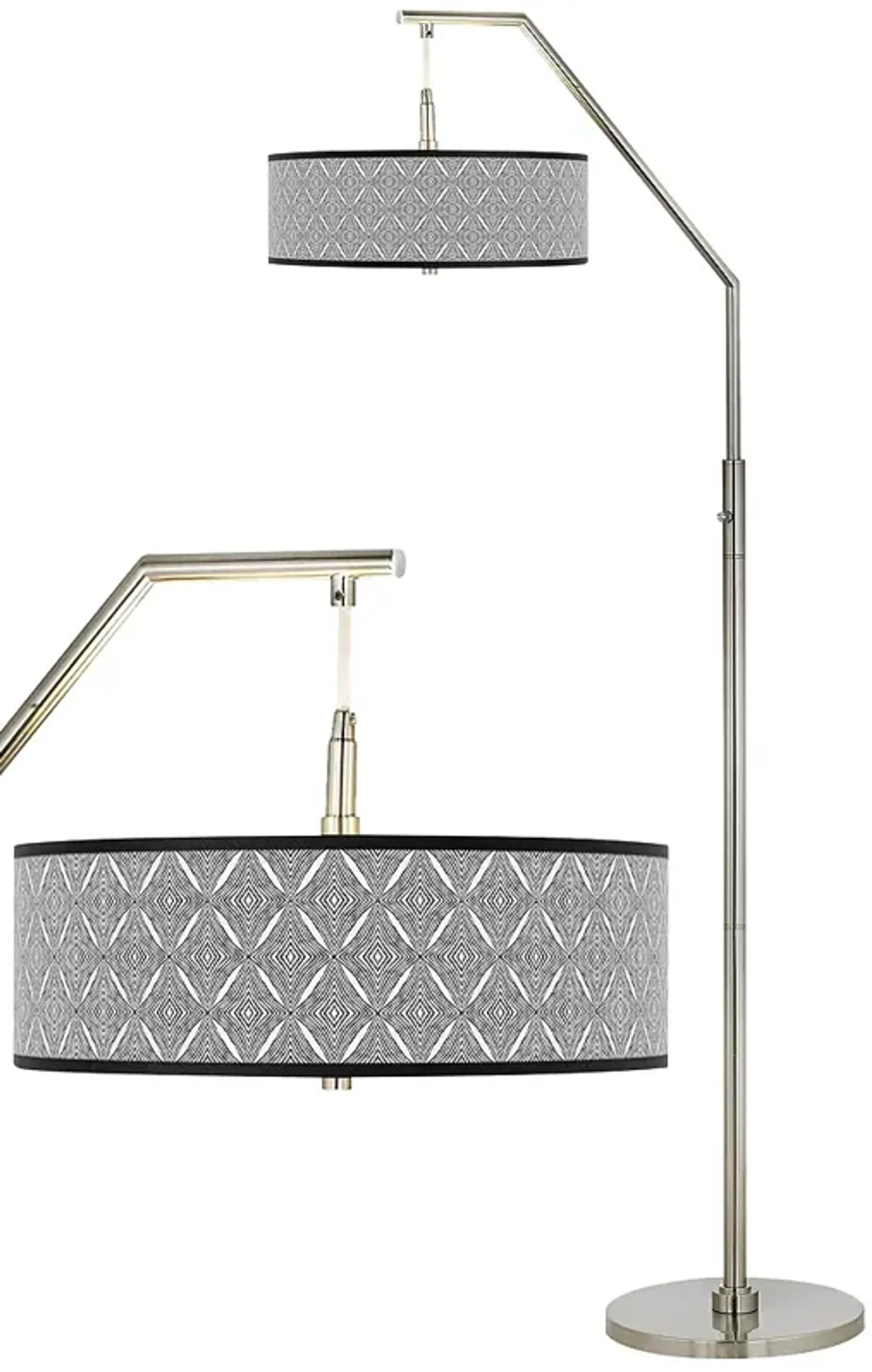 Moroccan Diamonds II Giclee Shade Arc Floor Lamp