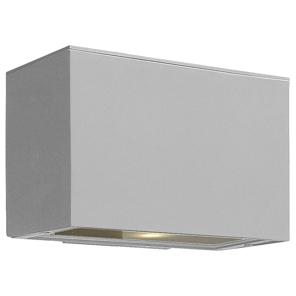 Atlantis 6" High Titanium Socketed LED Outdoor Wall Light