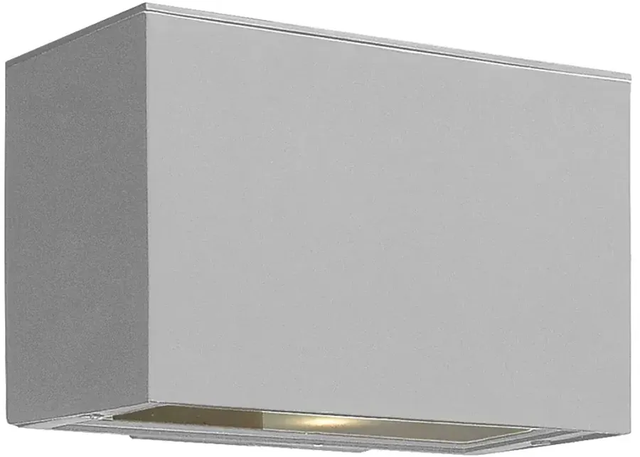 Atlantis 6" High Titanium Socketed LED Outdoor Wall Light