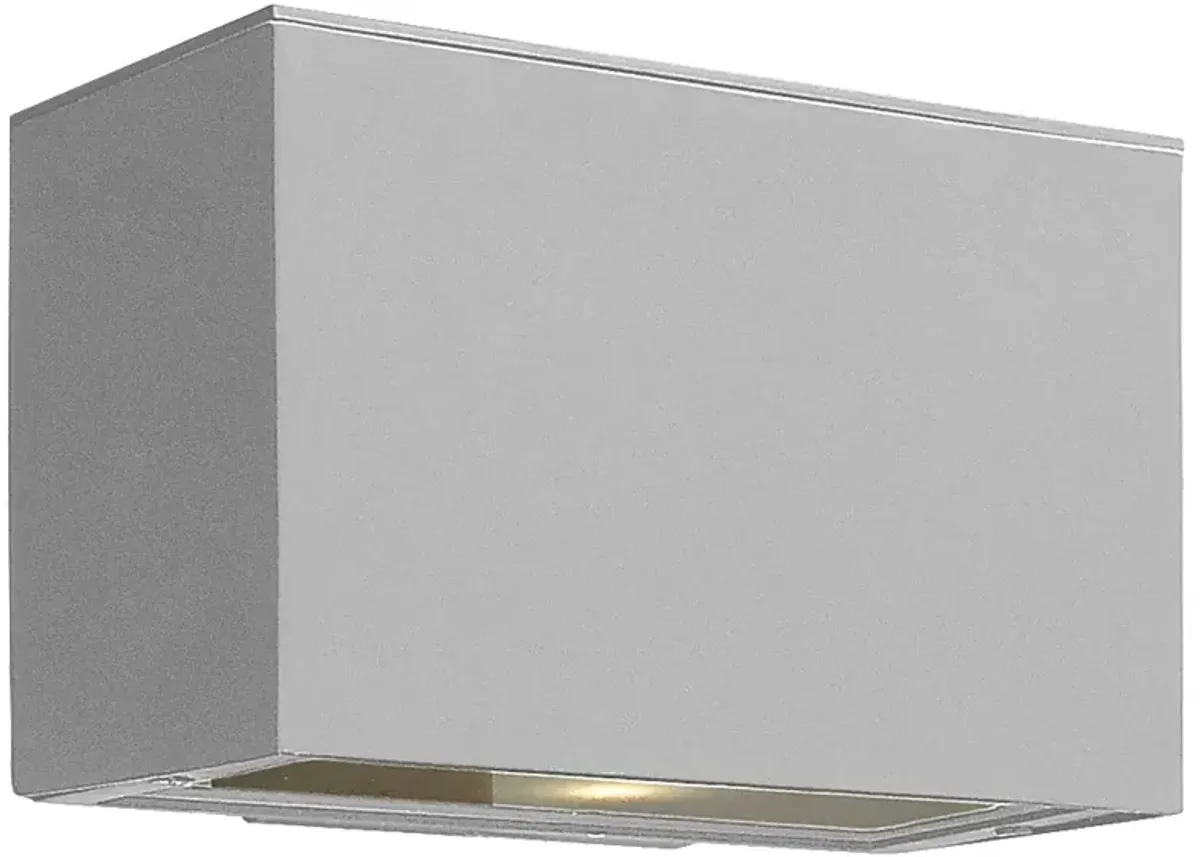 Atlantis 6" High Titanium Socketed LED Outdoor Wall Light