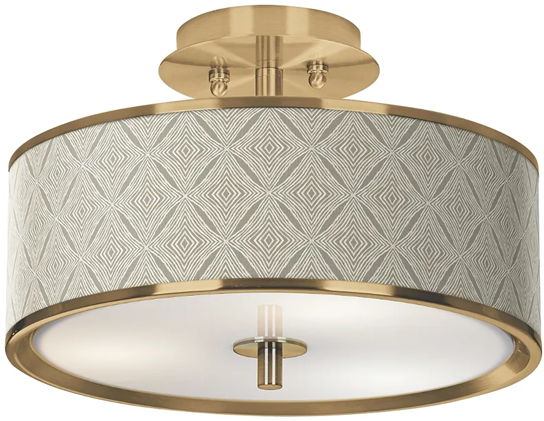 Moroccan Diamonds Gold 14" Wide Ceiling Light