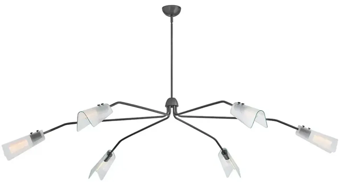 Hinkley Interior Altman Extra Large Low Profile Chandelier 80" Gunmeta