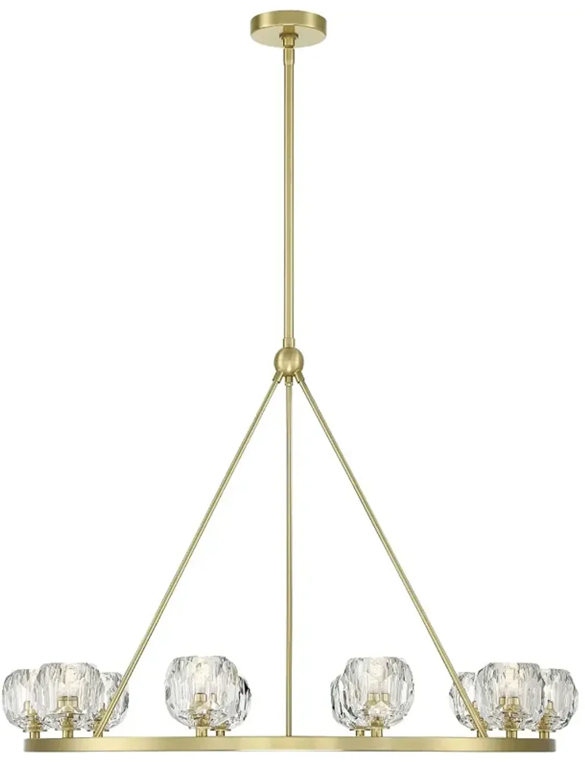 Crystorama Aragon 36" Wide 10-Light Soft Brass Crystal Chandelier