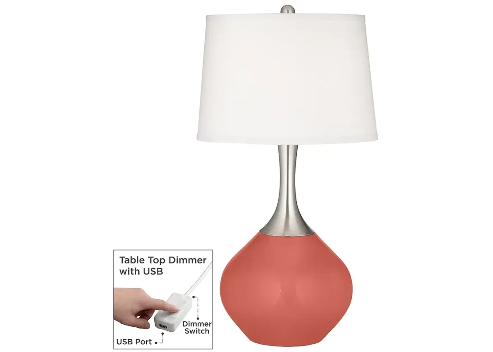 Coral Reef Spencer Table Lamp with Dimmer