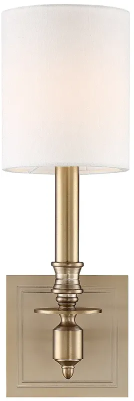 Crystorama Lloyd 13 1/2" High Aged Brass Wall Sconce