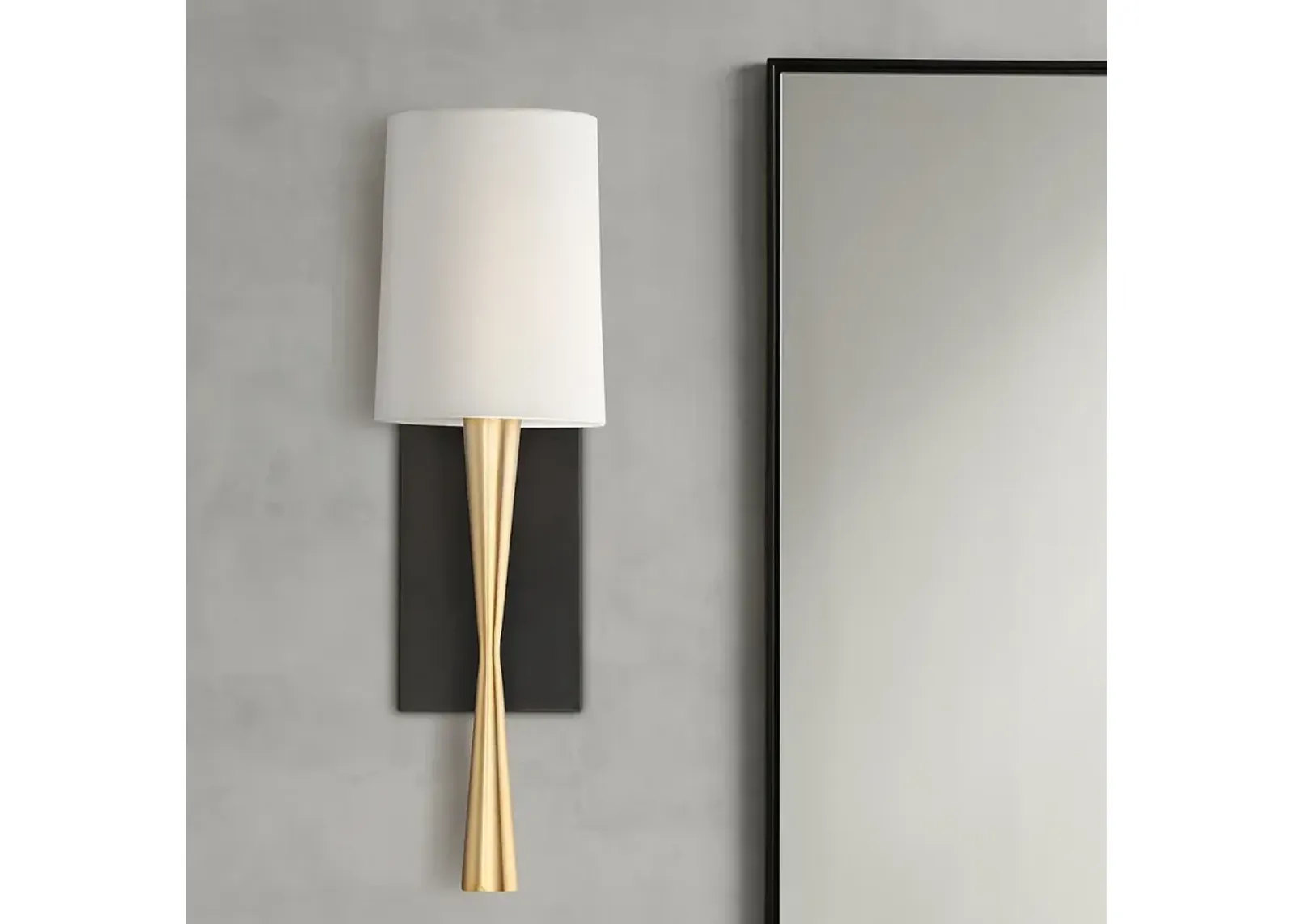 Crystorama Trenton 18 1/2" Forged Brass and Black Modern Wall Sconce