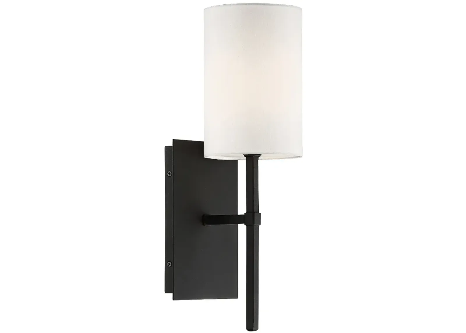 Crystorama Veronica 16 1/2" High Black Forged Wall Sconce