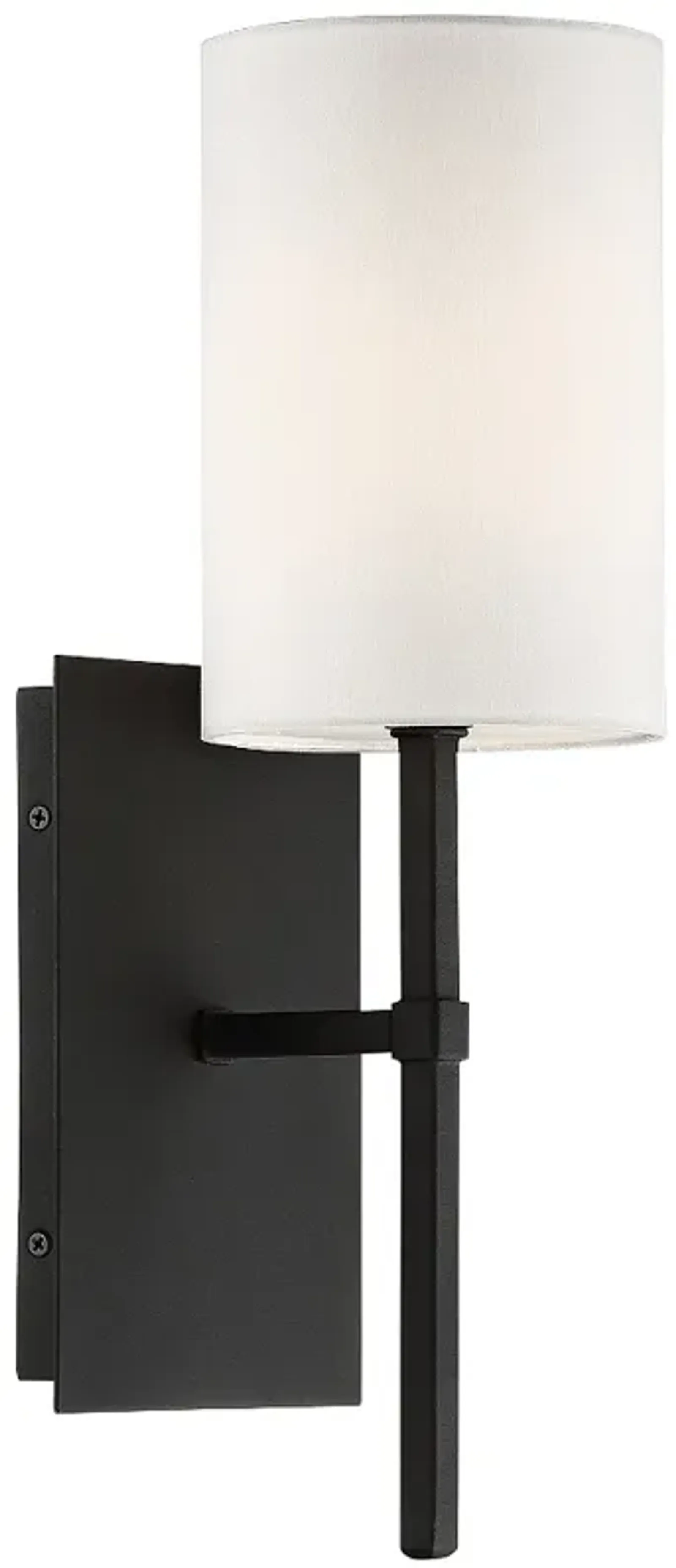 Crystorama Veronica 16 1/2" High Black Forged Wall Sconce