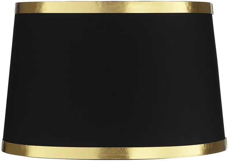 Black and Gold Metallic Drum Lamp Shade 13x15x10 (Spider)