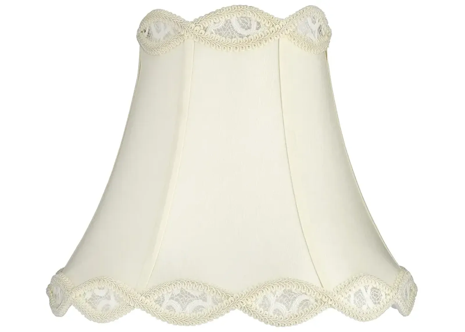 Springcrest Cream Scalloped Gallery Bell Lamp Shade 7x14x12.5 (Spider)