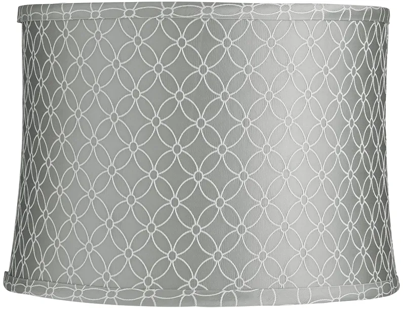 An Qing Gray Drum Lamp Shade 13x14x10 (Spider)
