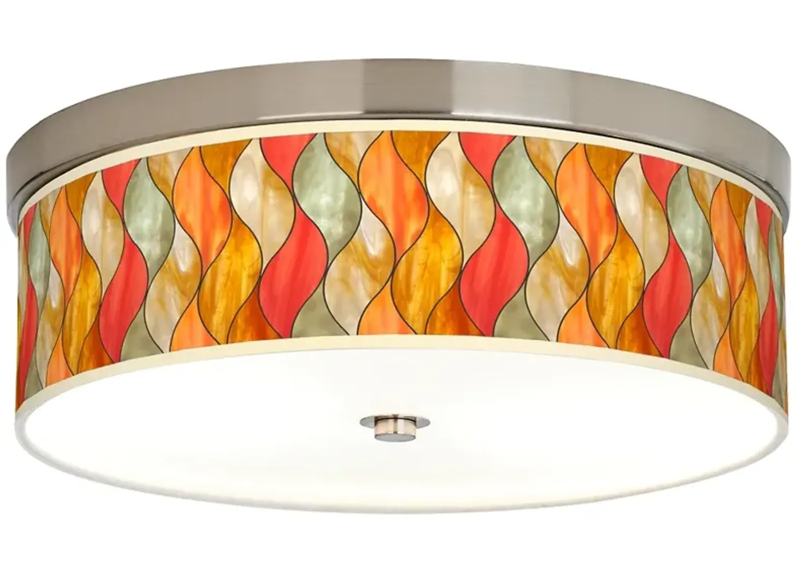 Flame Mosaic Giclee Energy Efficient Ceiling Light