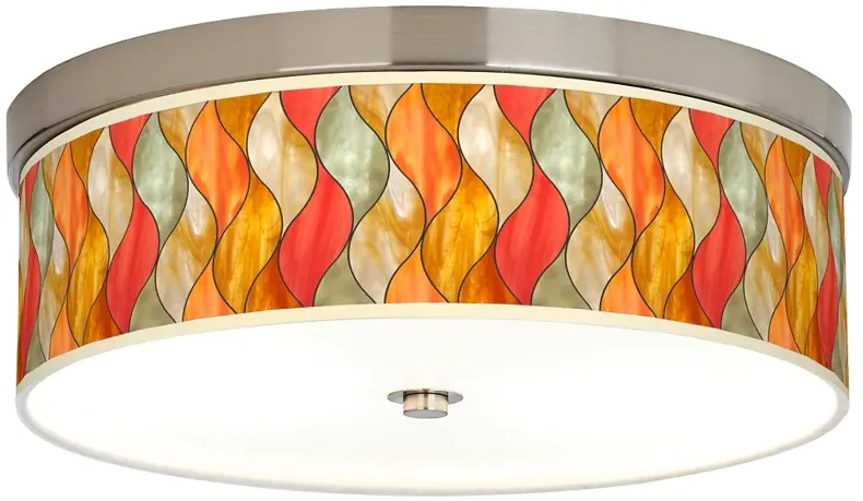 Flame Mosaic Giclee Energy Efficient Ceiling Light