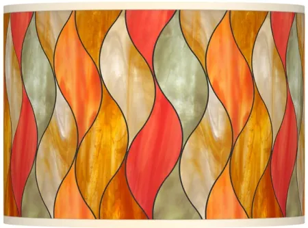 Giclee Glow Flame Mosaic Pattern Lamp Shade 13.5x13.5x10 (Spider)