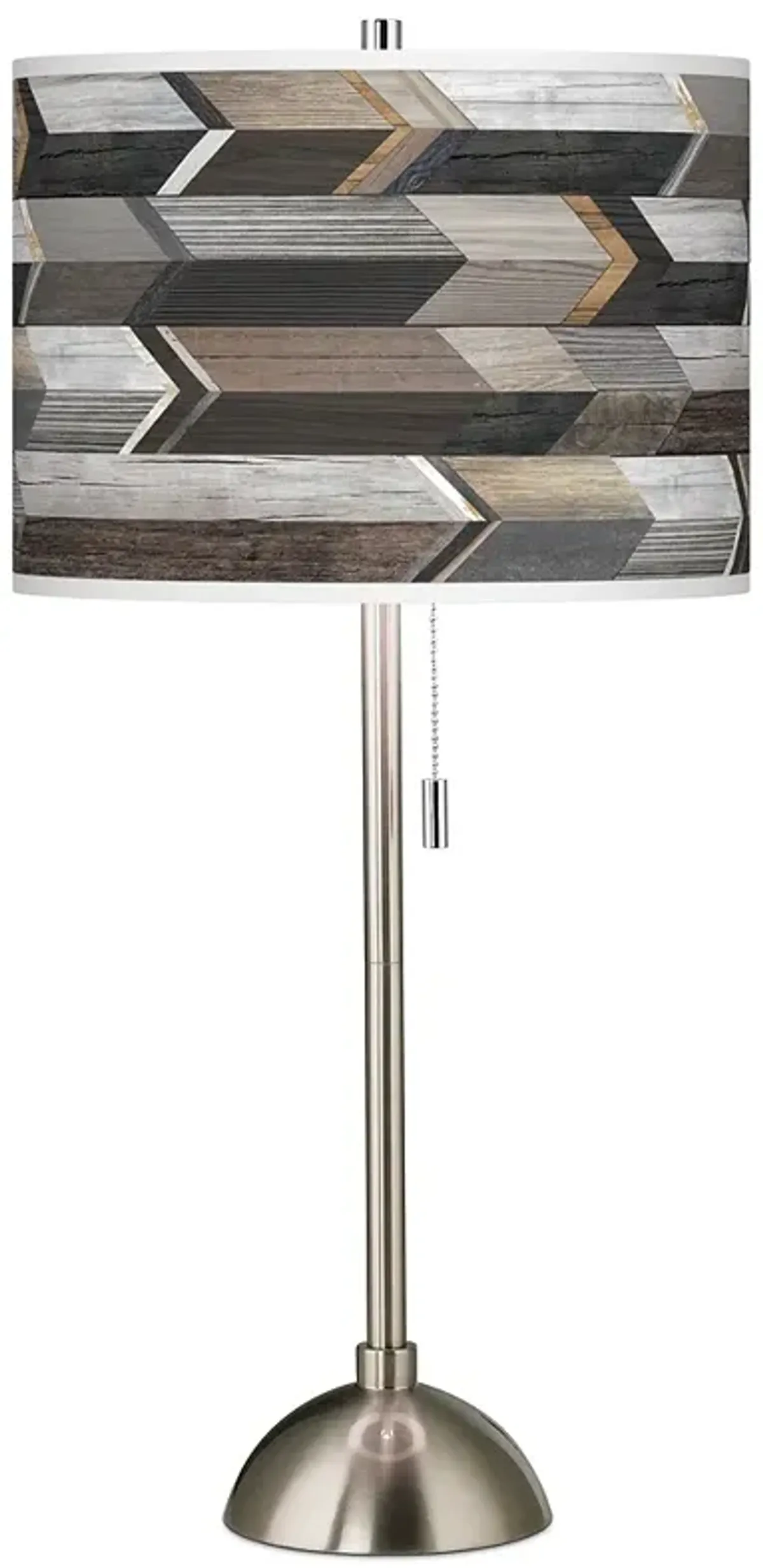 Woodwork Arrows Giclee Brushed Nickel Table Lamp