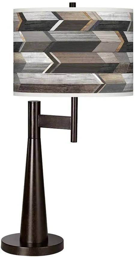Woodwork Arrows Giclee Novo Table Lamp