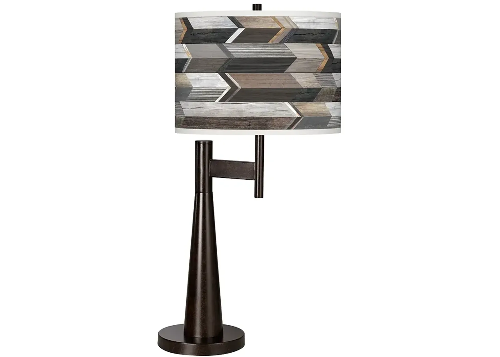 Giclee Glow Novo 30 3/4" Woodwork Arrows Shade Bronze Table Lamp