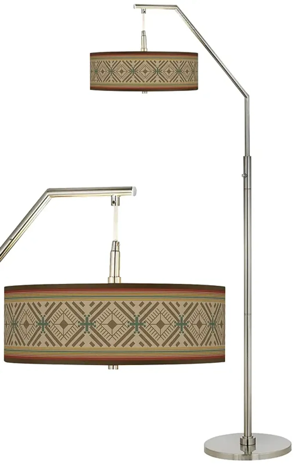 Desert Diamonds Giclee Shade Arc Floor Lamp