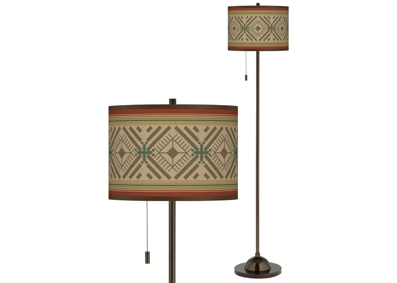 Desert Diamonds Giclee Glow Bronze Club Floor Lamp