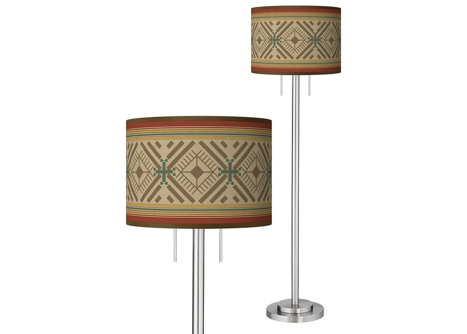 Desert Diamonds Giclee Brushed Nickel Garth Floor Lamp