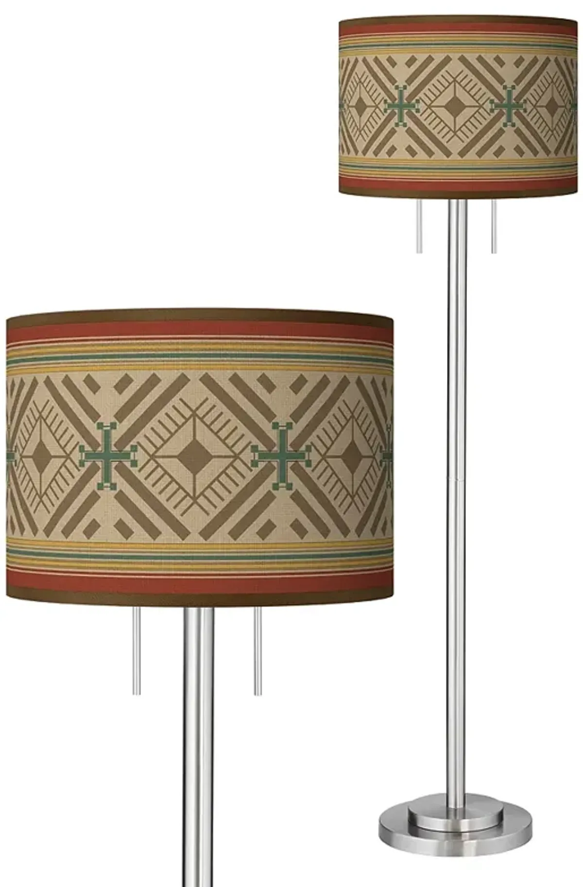 Desert Diamonds Giclee Brushed Nickel Garth Floor Lamp