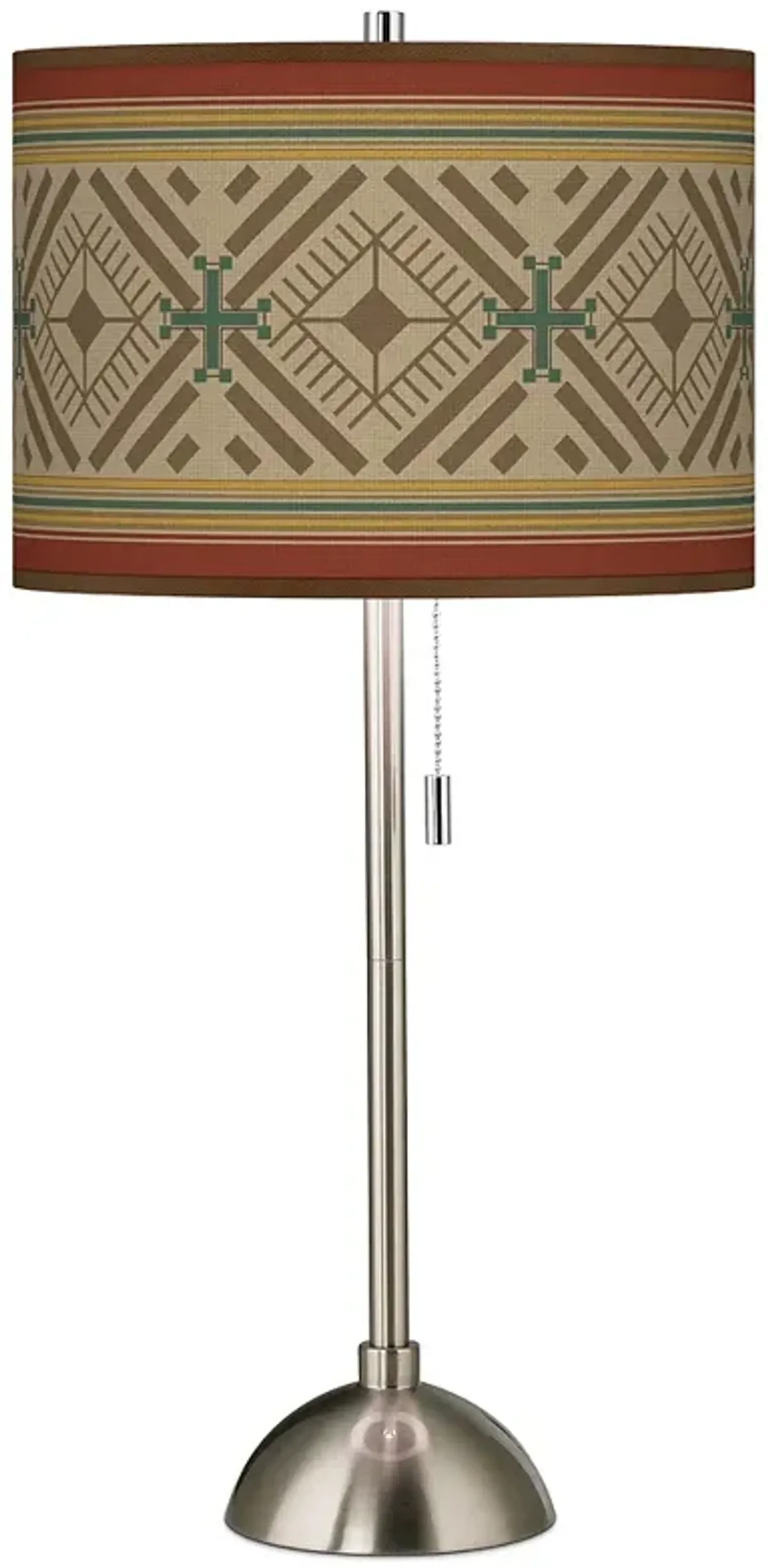 Desert Diamonds Giclee Brushed Nickel Table Lamp