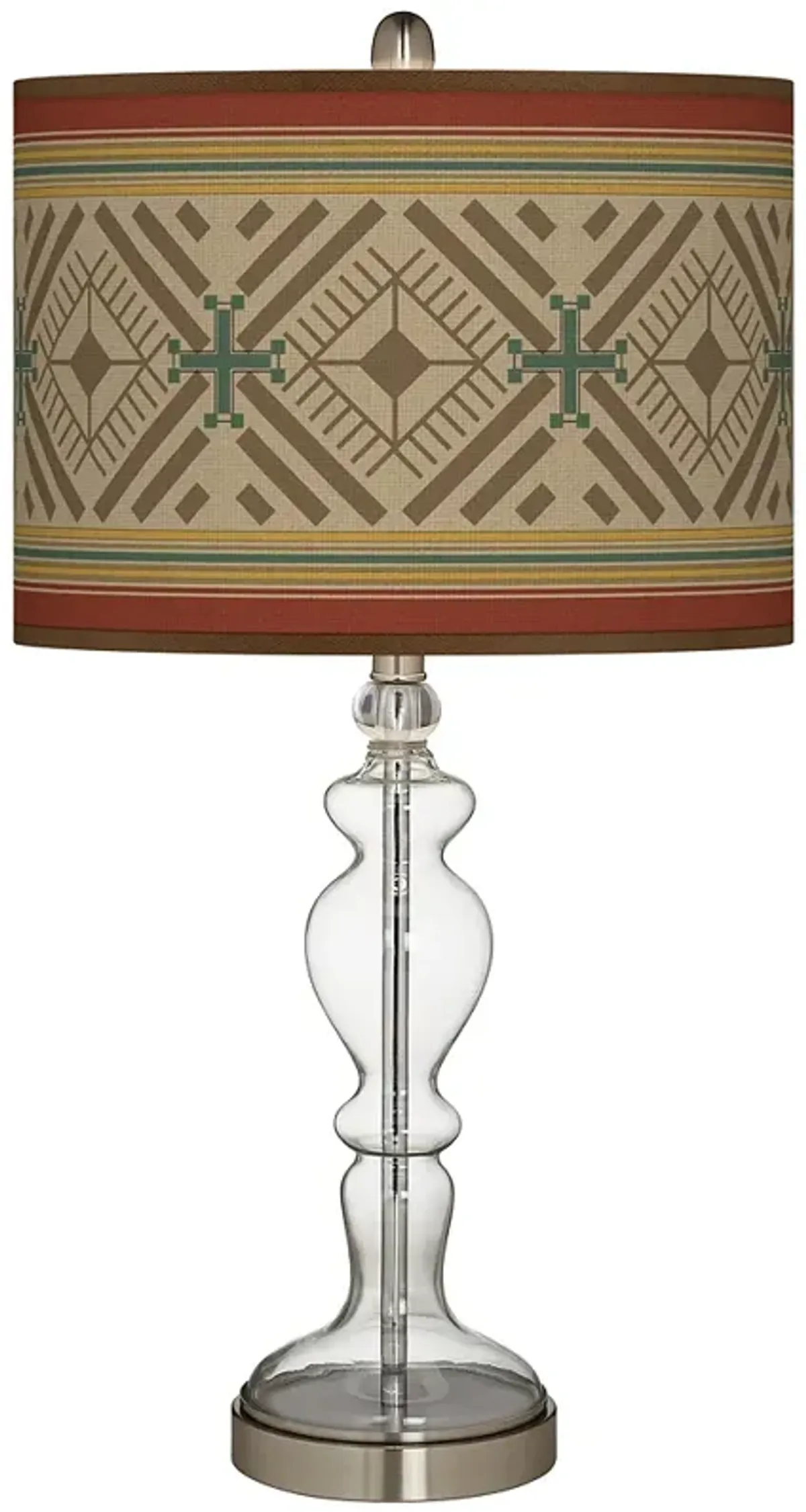 Desert Diamonds Giclee Apothecary Clear Glass Table Lamp