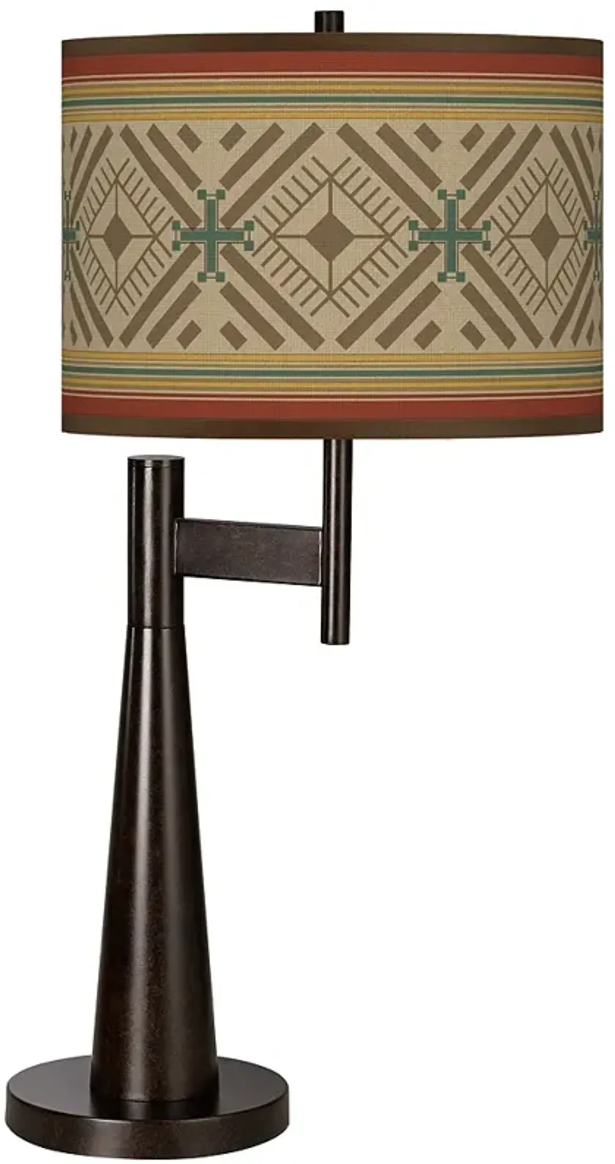 Giclee Glow Novo 30 3/4" Desert Diamonds Shade Bronze Table Lamp