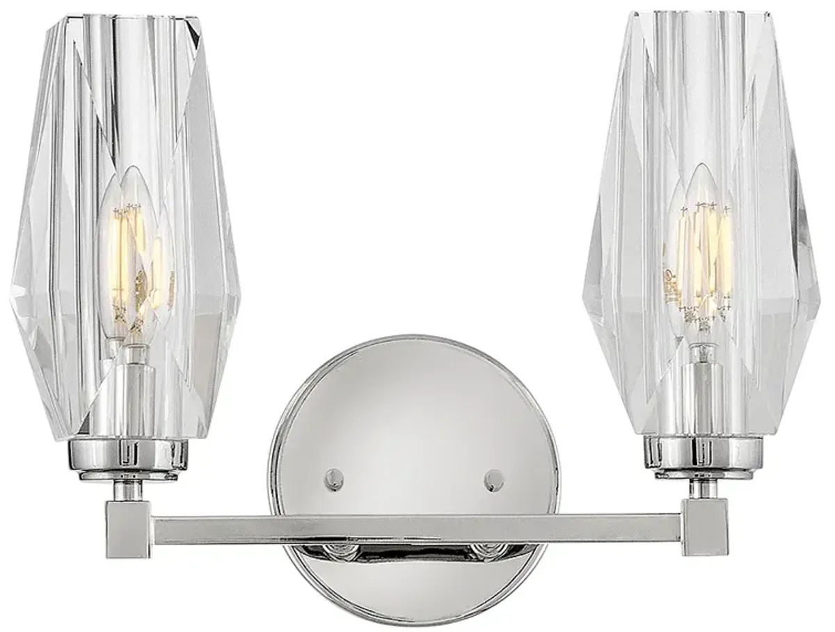 Hinkley Bath Ana Small Two Light Vanity 13.75" Polished Nickel