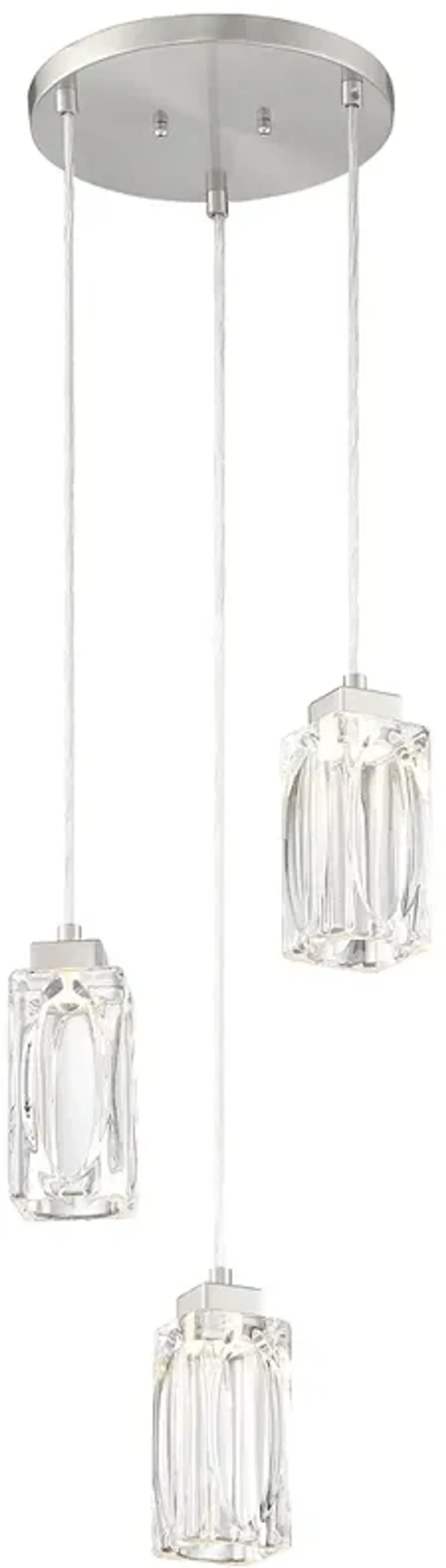 Putnam Place 10" Wide Brushed Nickel LED Multi-Light Pendant