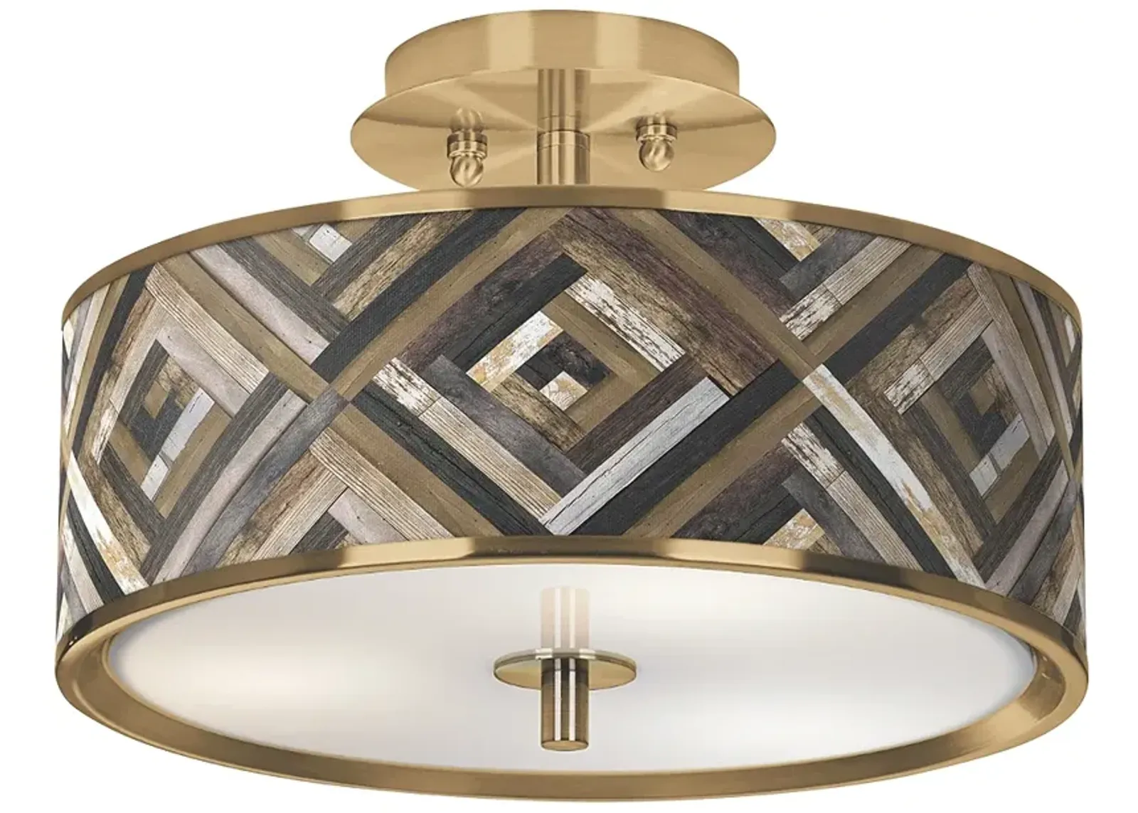 Woodwork Diamonds Gold 14" Wide Ceiling Light