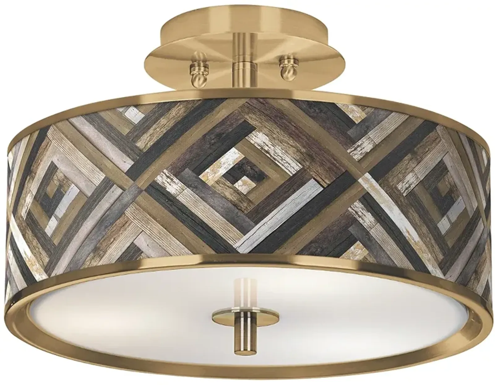 Woodwork Diamonds Gold 14" Wide Ceiling Light