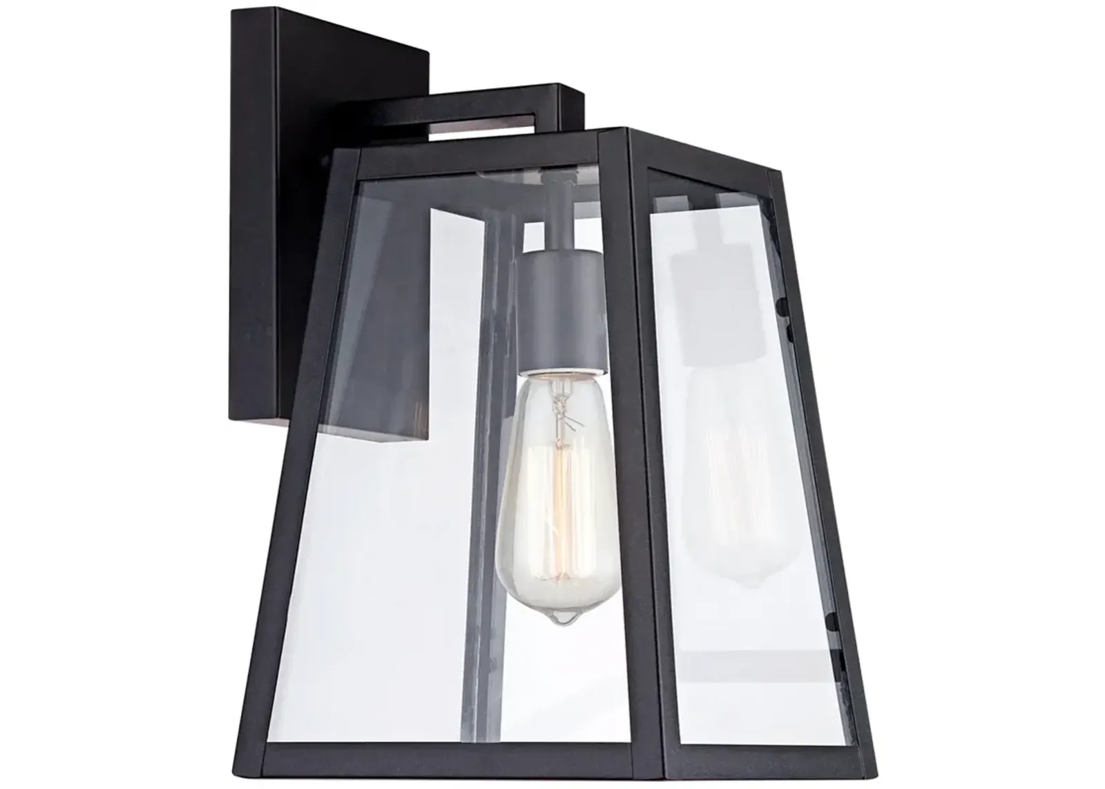 Arrington 13" High Mystic Black Finish Lantern Wall Sconce