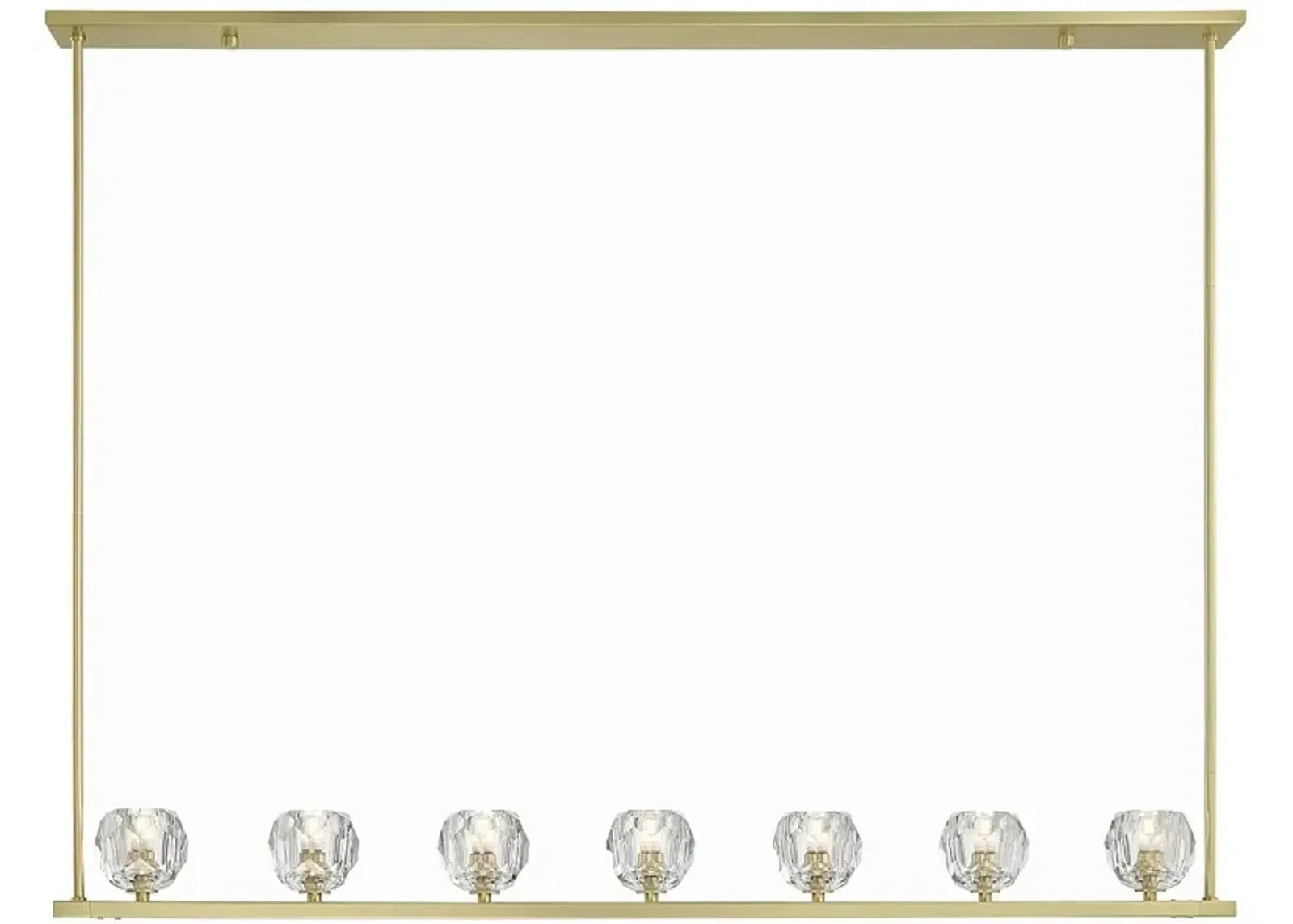 Aragon 7 Light Soft Brass Chandelier