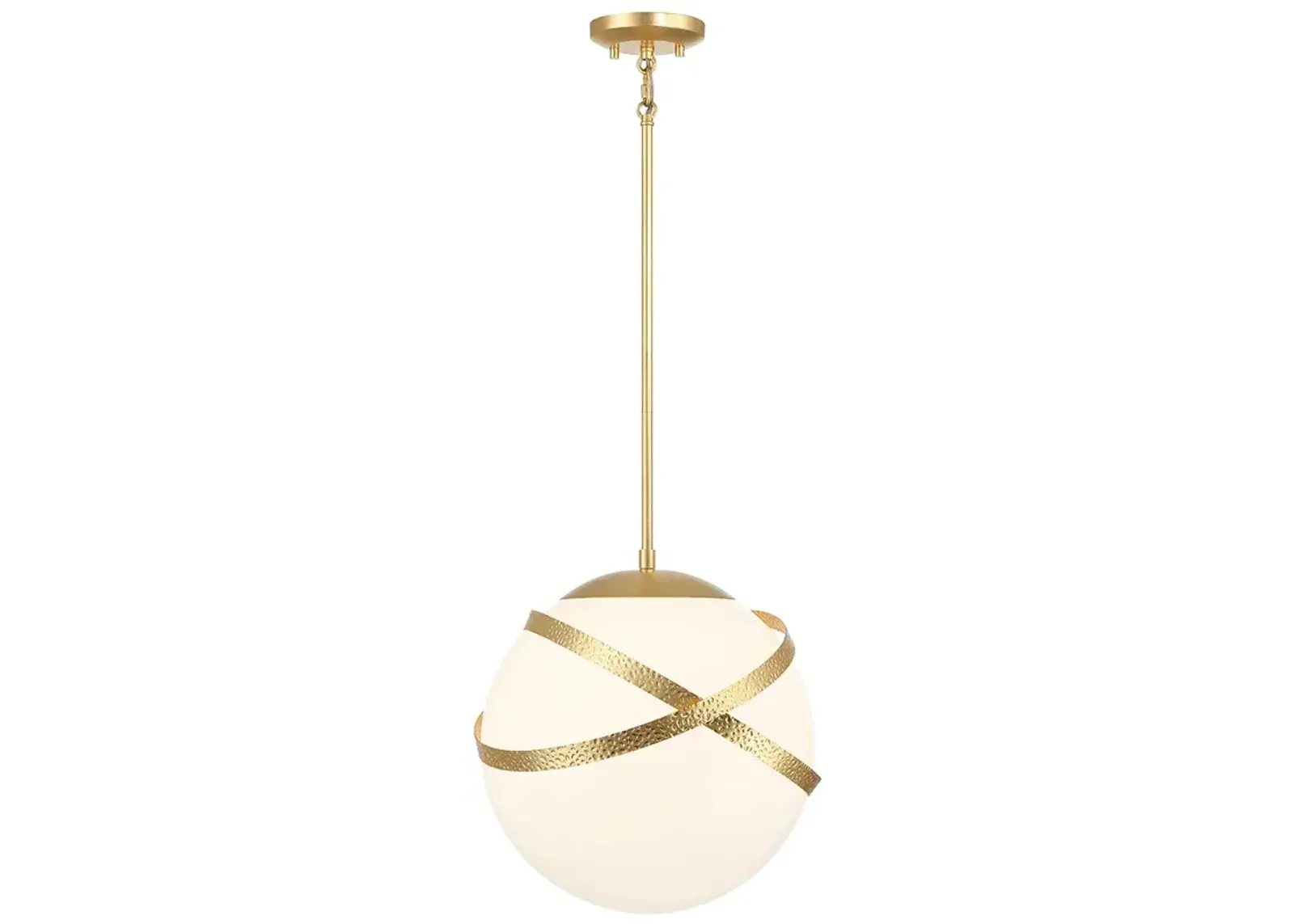 Minka Lavery Batignolles 1-Light 13.88-in Gold Pendant with Glass Shades