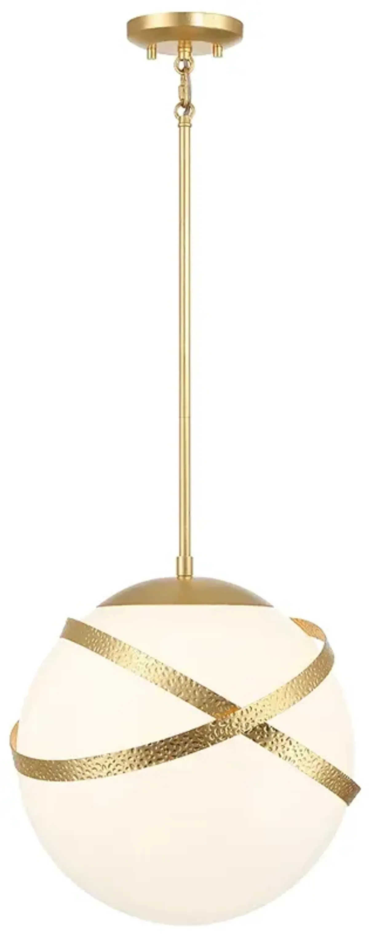 Minka Lavery Batignolles 1-Light 13.88-in Gold Pendant with Glass Shades