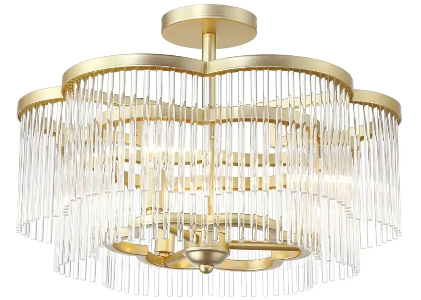 Minka Lavery Azura 3-Light 20.05-in Brass Semi-Flush