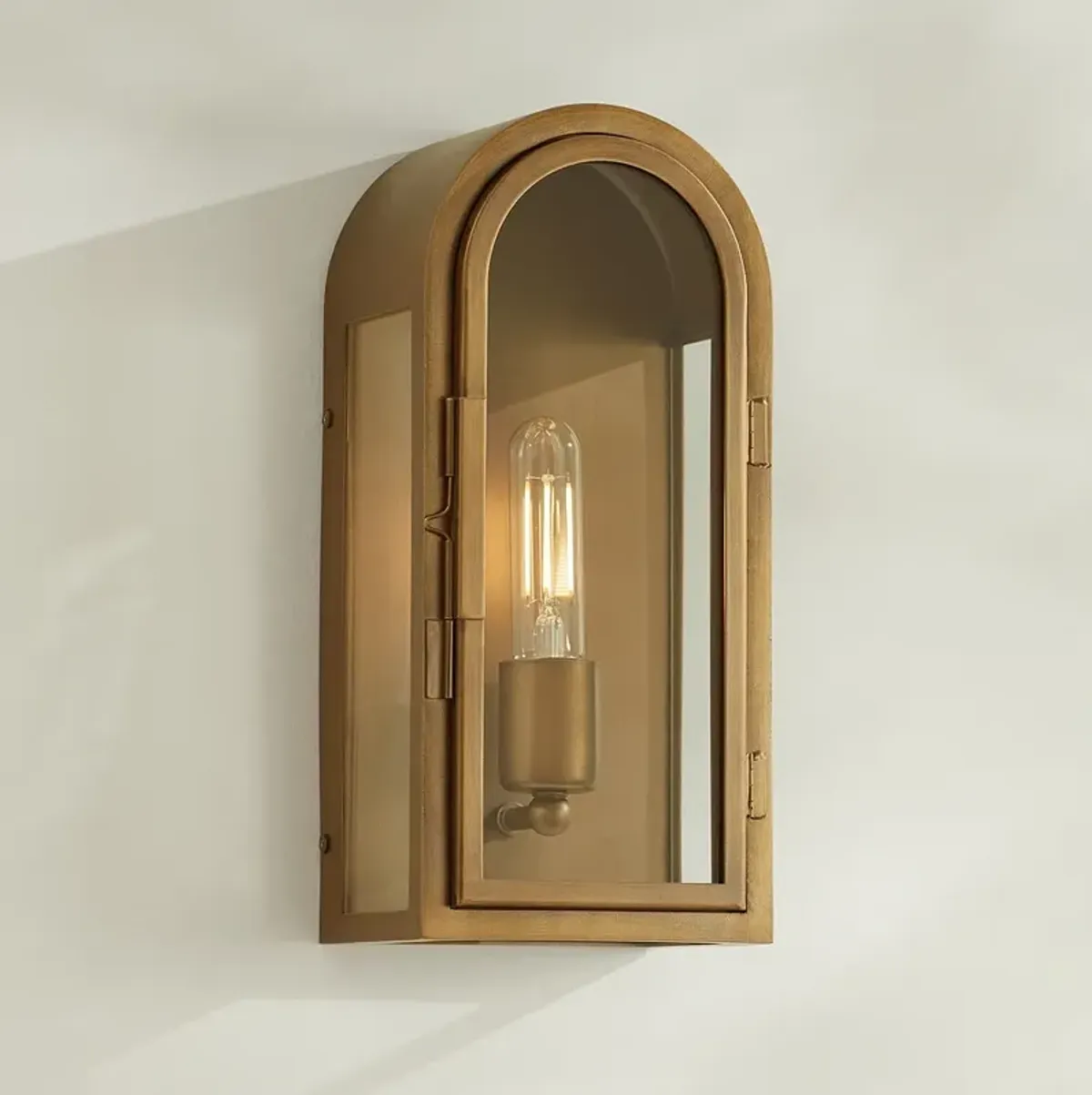 Possini Euro Alys 13" High Aged Brass Wall Sconce
