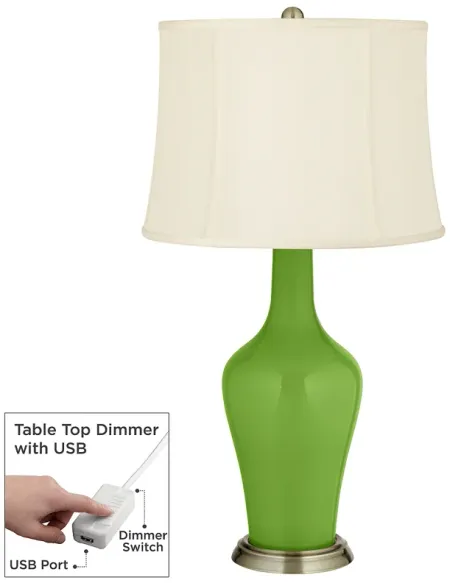 Rosemary Green Anya Table Lamp with Dimmer